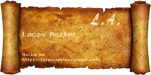 Laczo Aszter névjegykártya